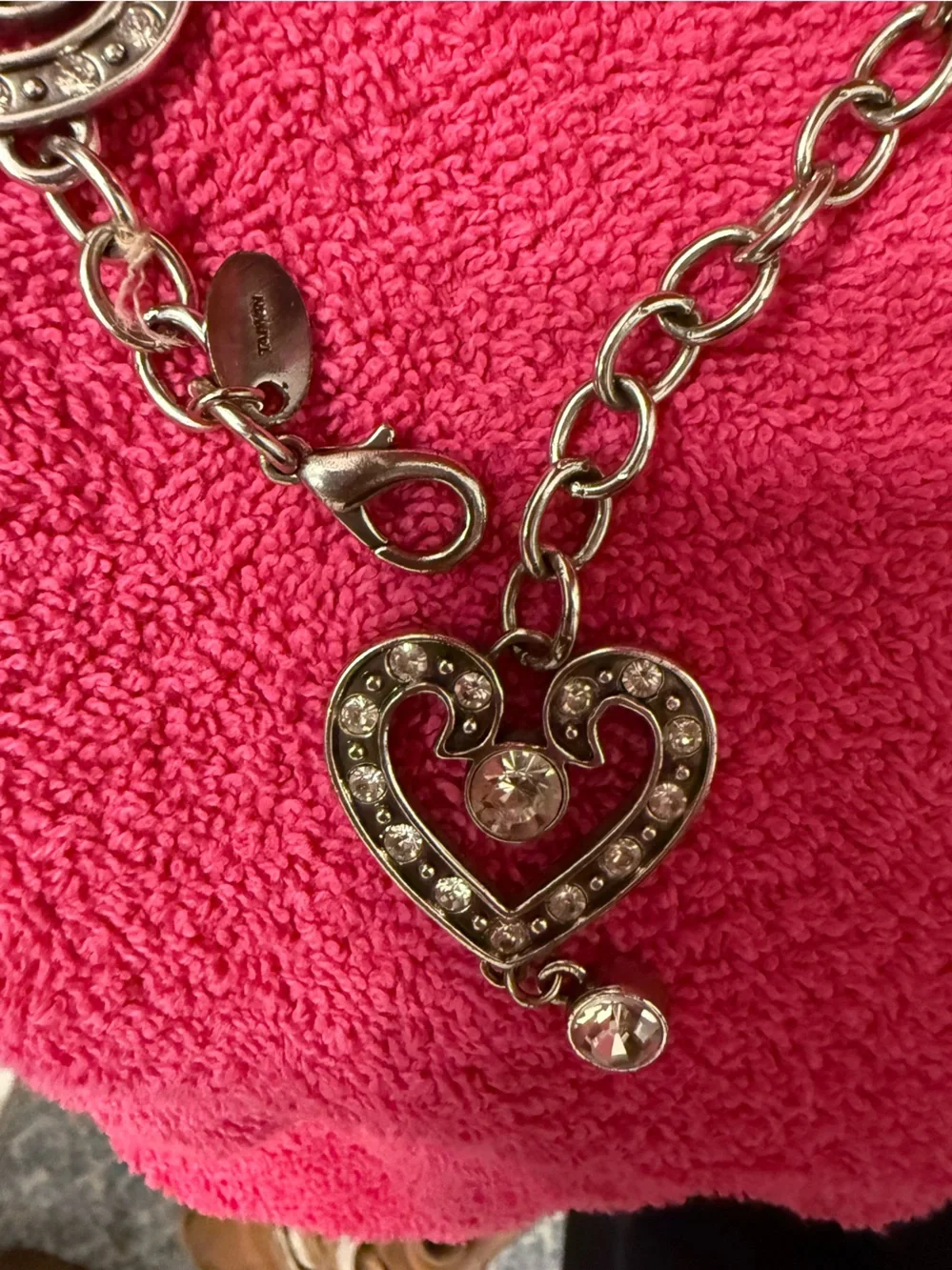 Rhinestone Heart Link Belt in Silver - Picture 6 of 8